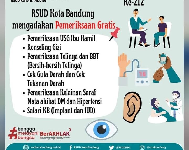 Pemeriksaaan Gratis di RSUD Kota Bandung! Ini Cara Daftarnya.