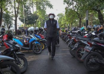 Hore ! Parkir Liar Kawasan Gasibu Bandung Mulai Tertata