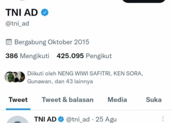 akun resmi twitter TNI AD