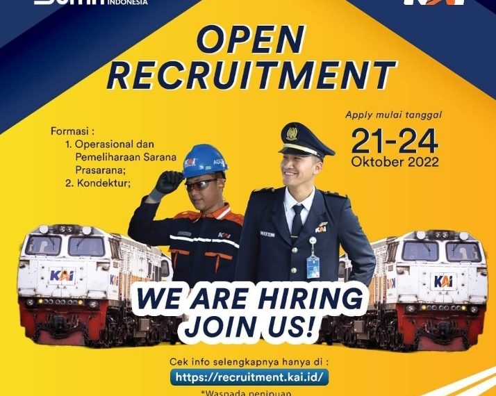 KAI Buka Lowongan Kerja, Ini Link Pendaftaran nya