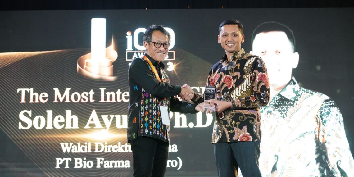 Sukses Dorong Inovasi Atasi Pandemi, Wakil Direktur Utama Bio Farma Sabet The Most Intelligence CIO