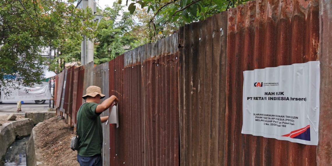 PN Medan Eksekusi 9 Aset Milik KAI di Jalan HM Yamin, HM Said dan Sutomo
