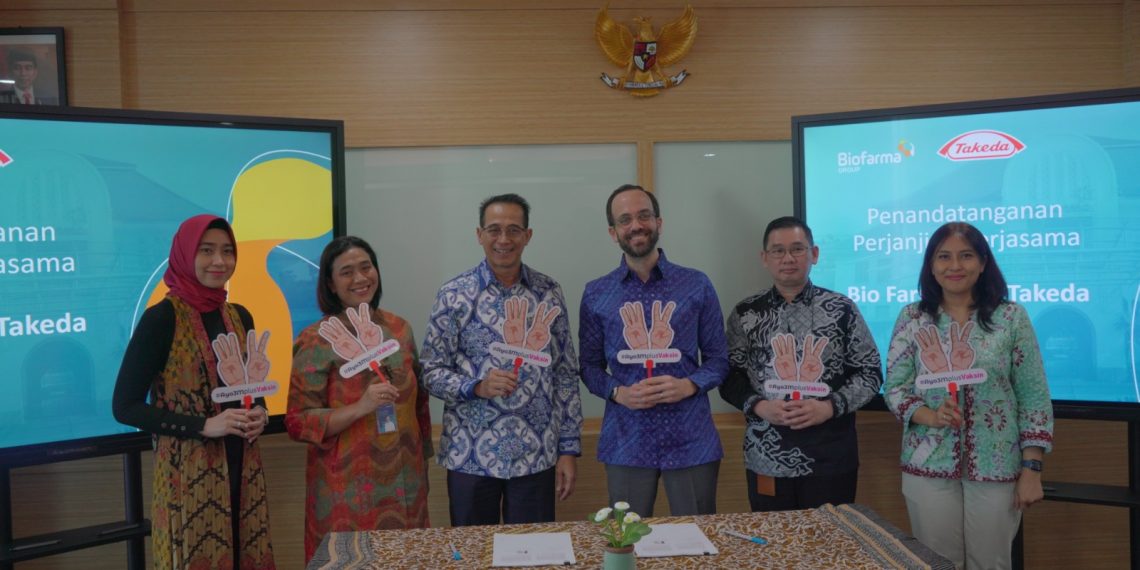 Lawan Demam Berdarah Dengue, Bio Farma dan Takeda Jalin Kemitraan