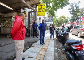 Penataan Trotoar di Tiga Titik Kota Bandung Hampir Rampung