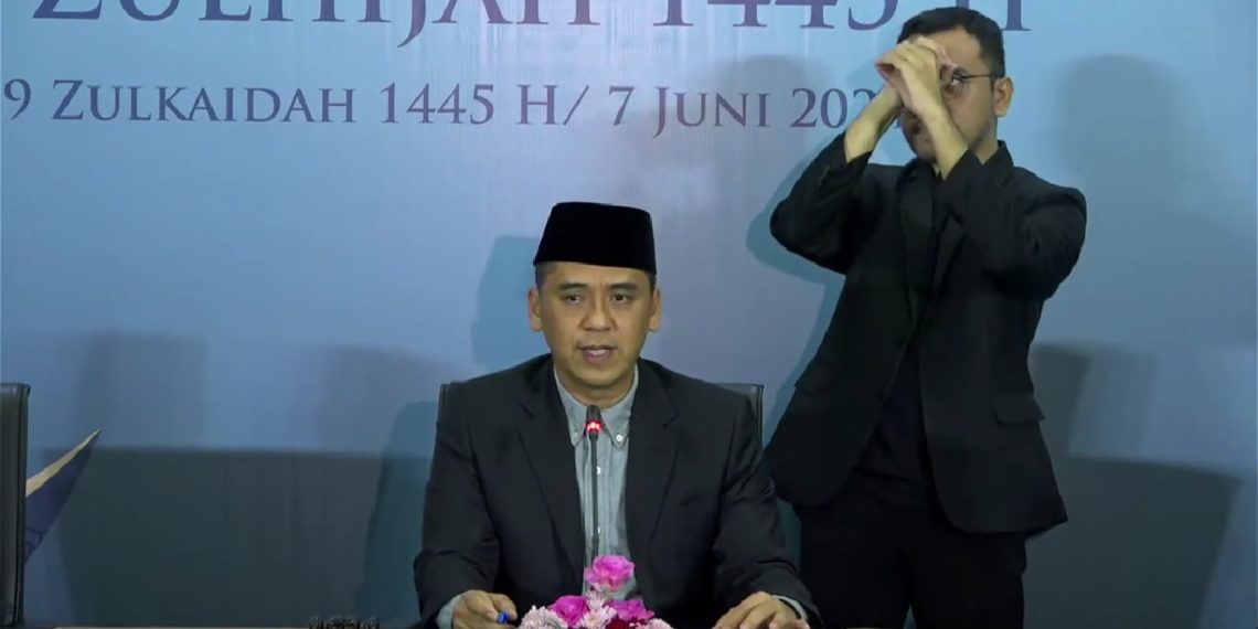 Isbat Penetapan Idul Adha 1445 H/2024 M. (Foto: YouTube Kemenag RI).