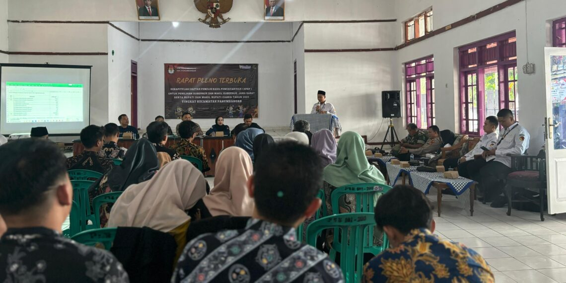 3 Hal Ini Menjadi Sorotan Panwascam Panumbangan dalam Rapat Pleno Terbuka Rekapitulasi DPHP pada Pilkada 2024