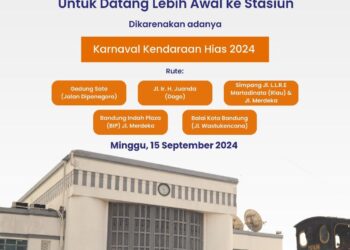 Jelang Karnaval Kendaraan Hias, PT KAI Daop 2 Bandung Imbau Penumpang Datang Lebih Awal ke Stasiun