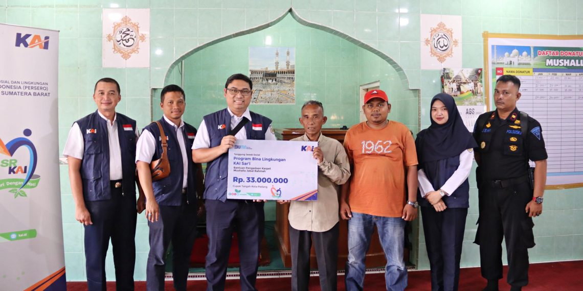 KAI Divre II Sumbar Kembali Kucurkan Dana Bantuan TJSL di Kota Padang